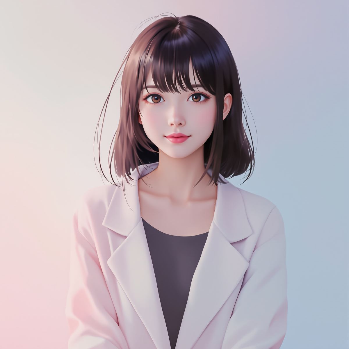 Aesthetic anime PFP with bloom dream mood and soft pastel atmosphere