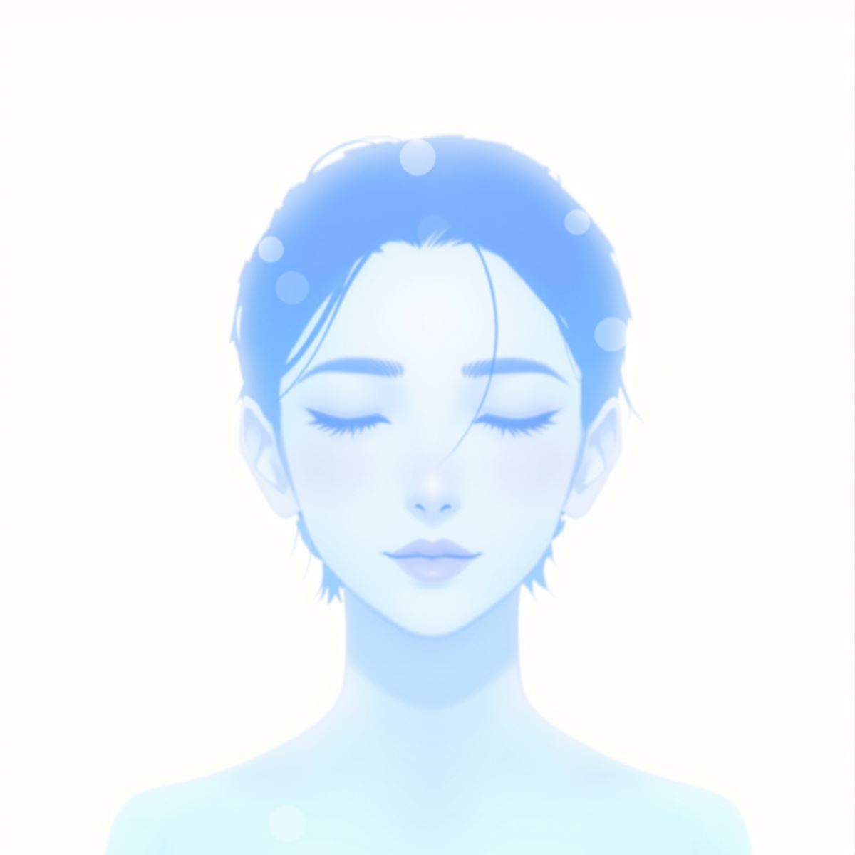 Aesthetic anime profile picture with glass aura style and clean visual layers