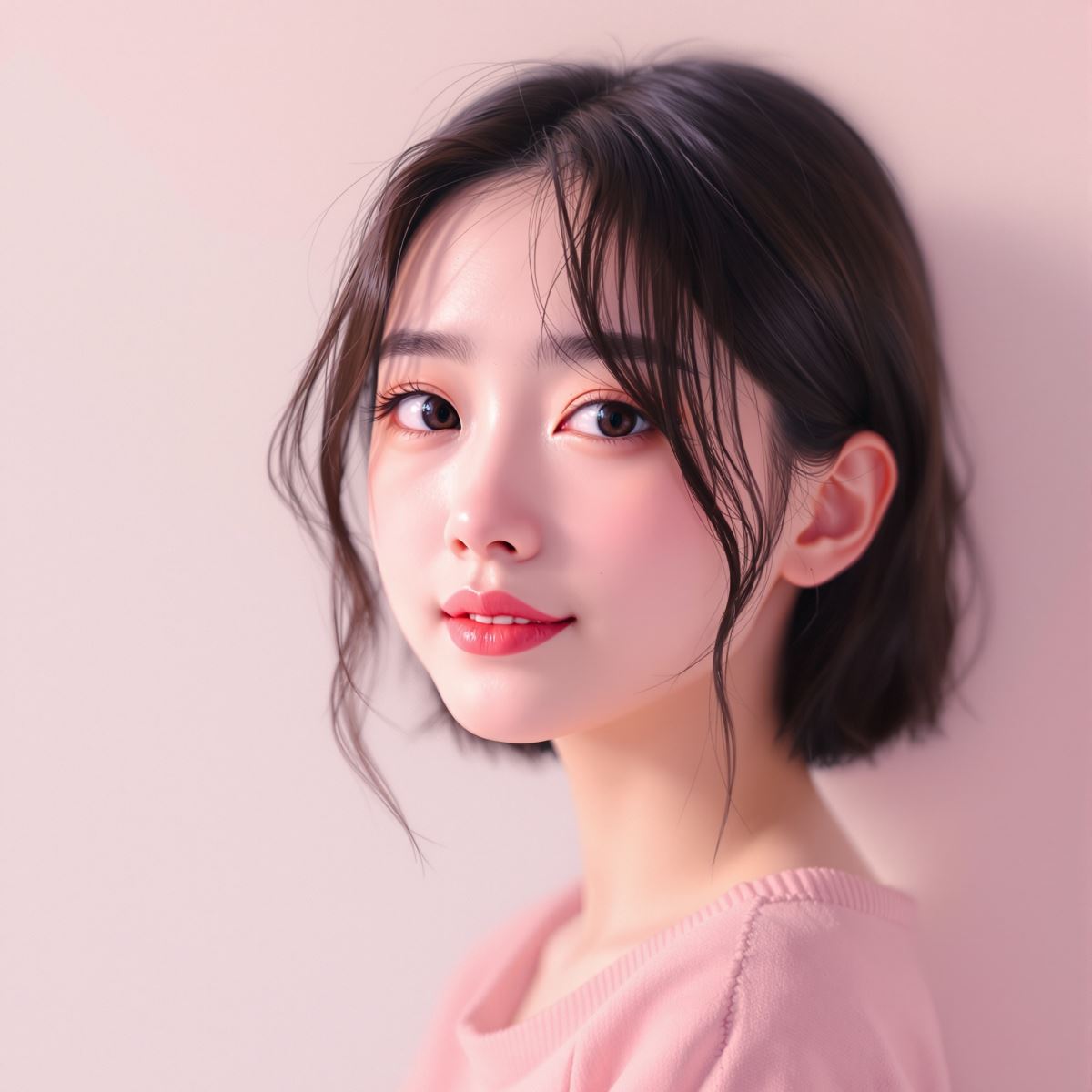 Aesthetic anime PFP with muted harmony colors and calm visual tone