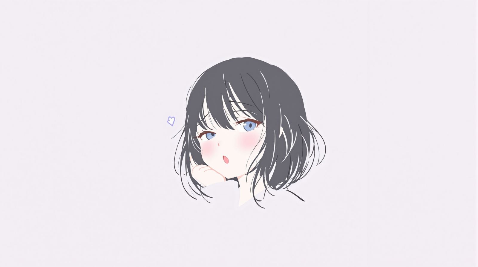 Minimal style Anime Girl PFP with clean design and refined avatar composition