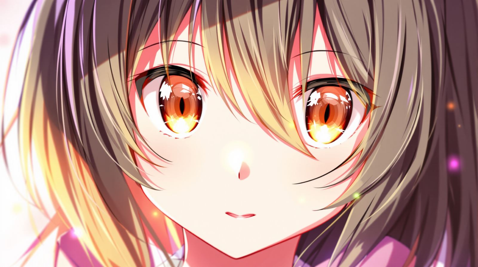 Shiny eyes anime girl PFP avatar with luminous expression and emotional visual focus