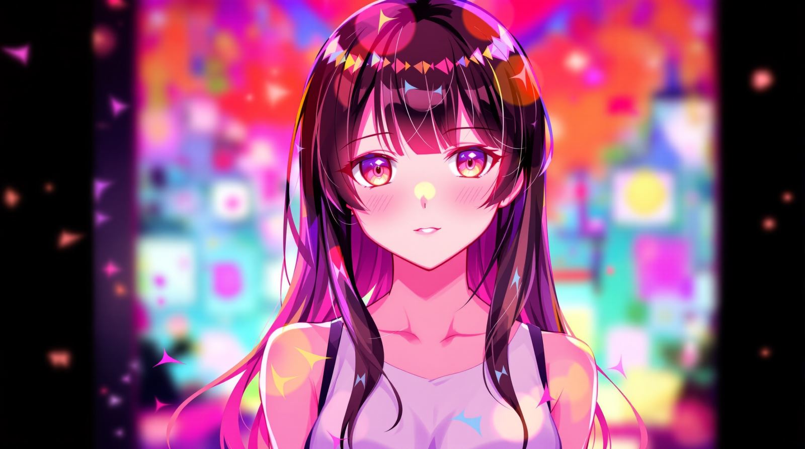 Anime PFP with bright color identity and expressive anime girl avatar energy