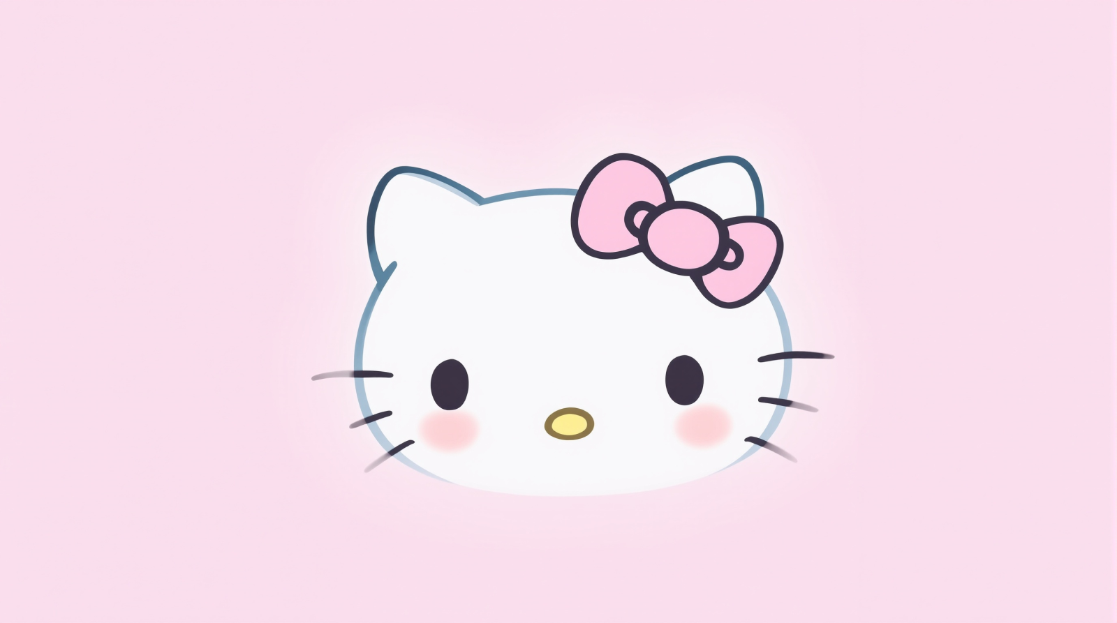 Pastel glow Hello Kitty PFP with soft pink aesthetic avatar look
