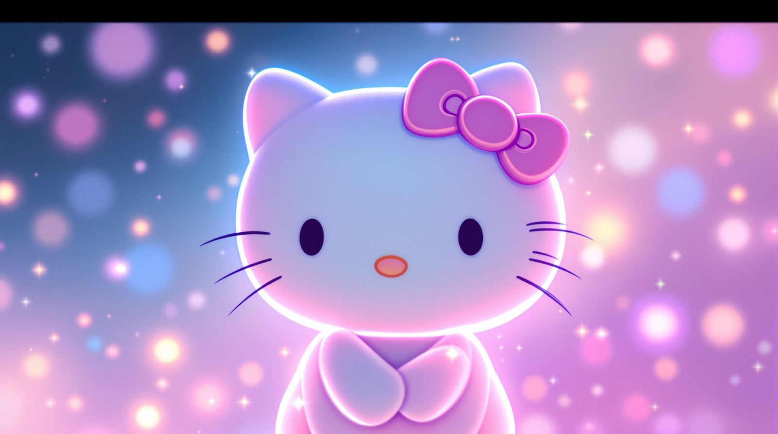 Soft glow Hello Kitty PFP with bright kawaii profile picture style