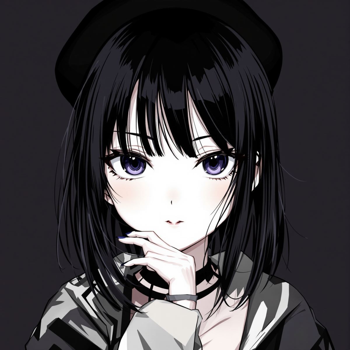 baddie PFP with cold expression and sharp confident avatar energy