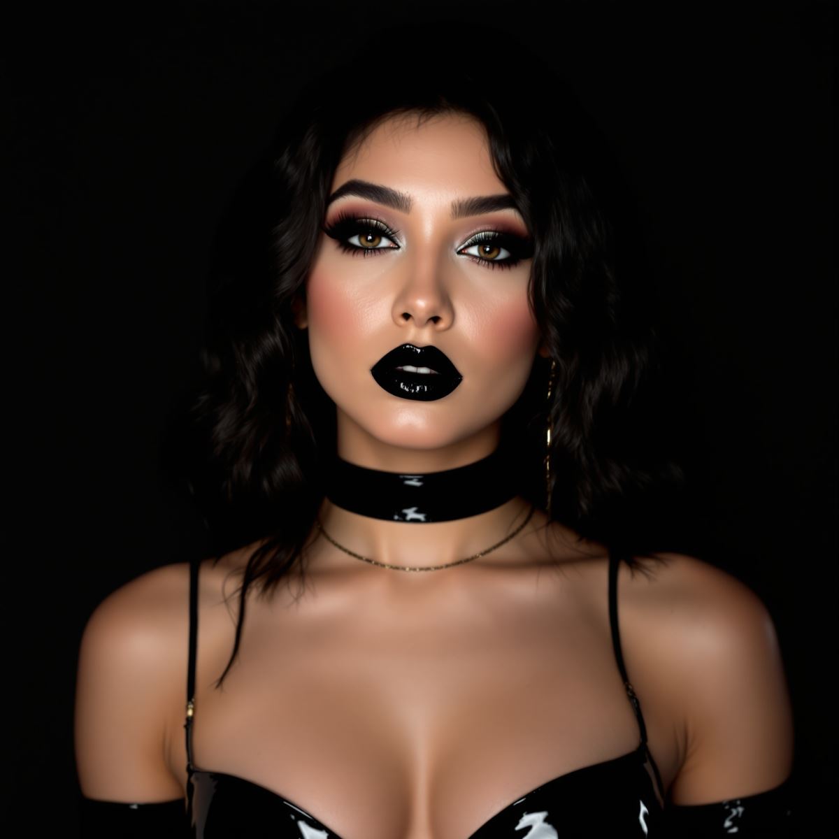 neon baddie avatar with vivid PFP glow and modern confident atmosphere