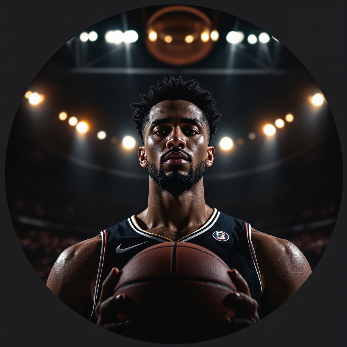 Basketball avatar designed for clarity and strong digital identity presence