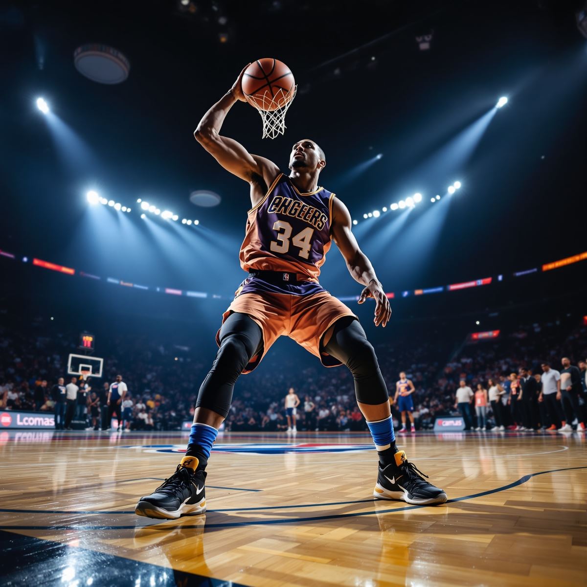 Basketball avatar with elite athlete identity and powerful presence