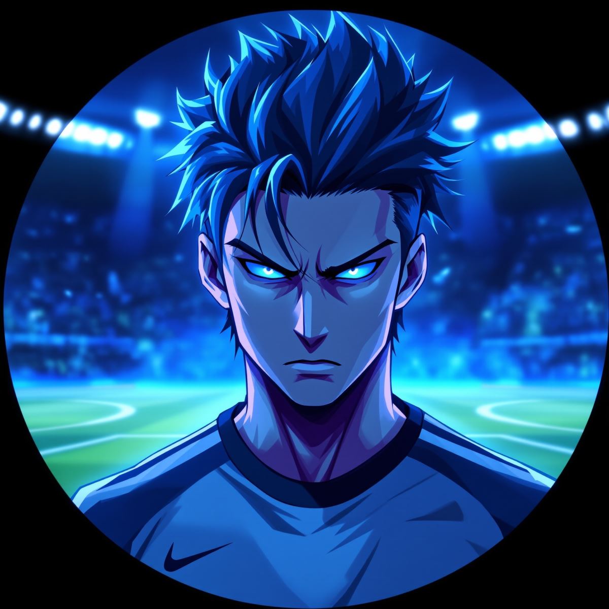 blue PFP optimized for clear presence and composed dominant identity