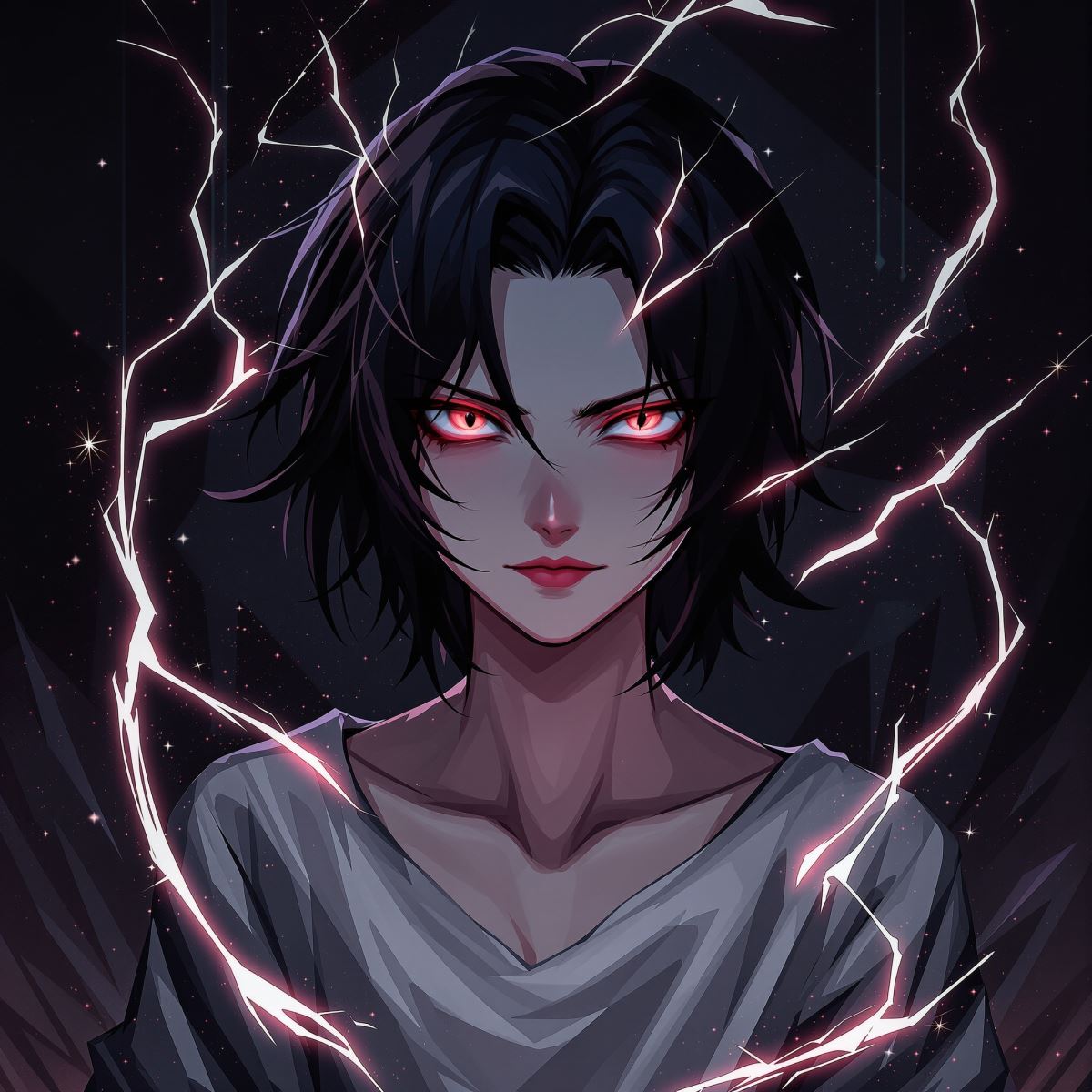 Choso anime avatar with grim vision and dark emotional atmosphere