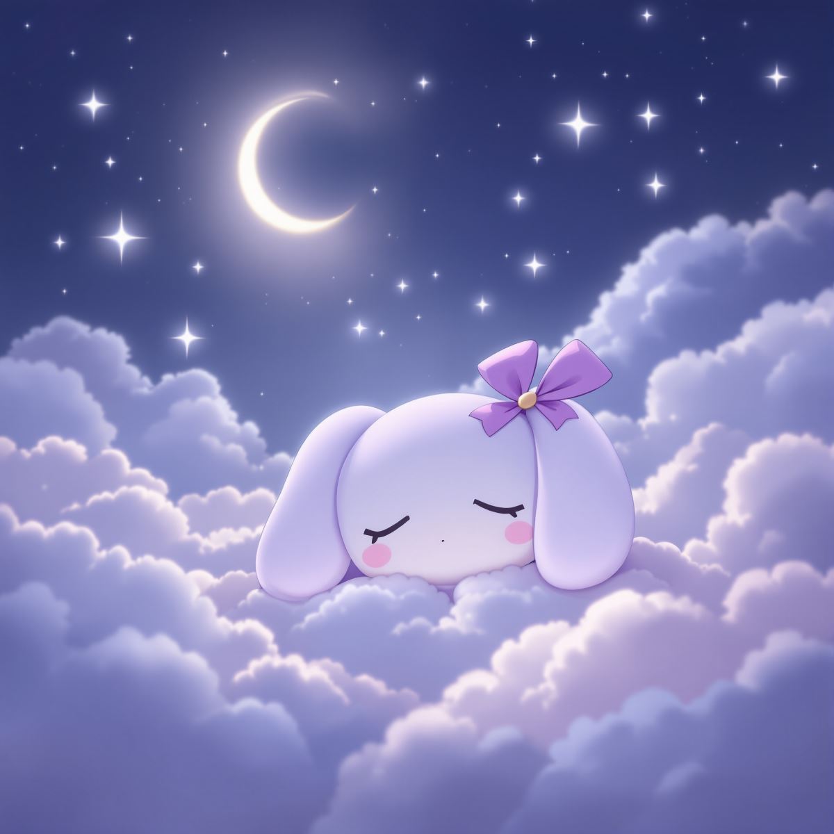 Cinnamoroll avatar with cozy softness and warm pastel mood