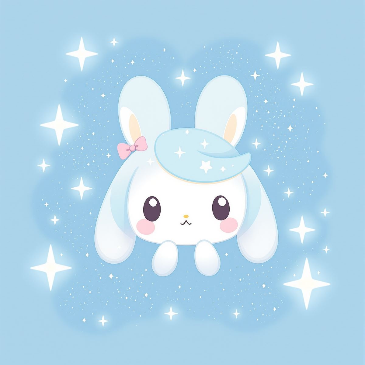 Cinnamoroll PFP with feather ribbon styling and gentle kawaii atmosphere