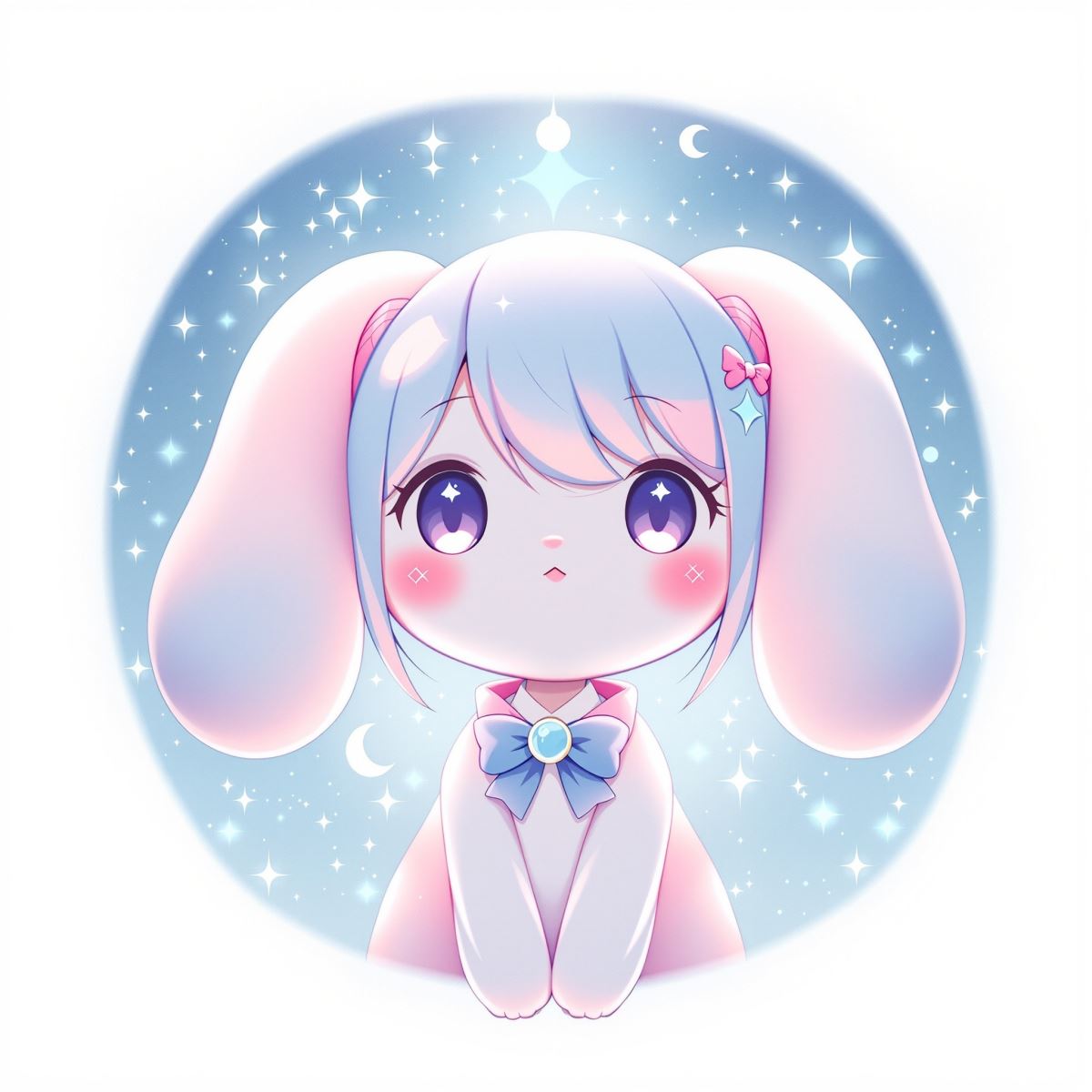 Cinnamoroll profile picture with sky bloom tone and airy pastel identity