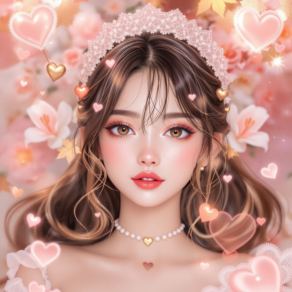 blush glow coquette avatar with luminous PFP charm and delicate warmth
