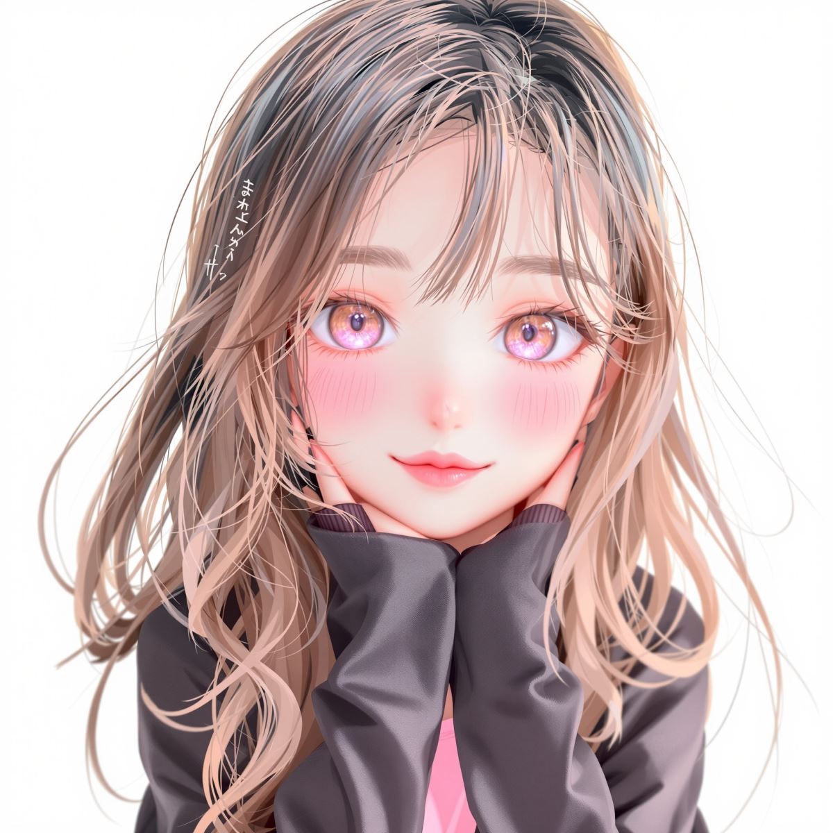 Character PFP with cute energy and soft expressive avatar presence