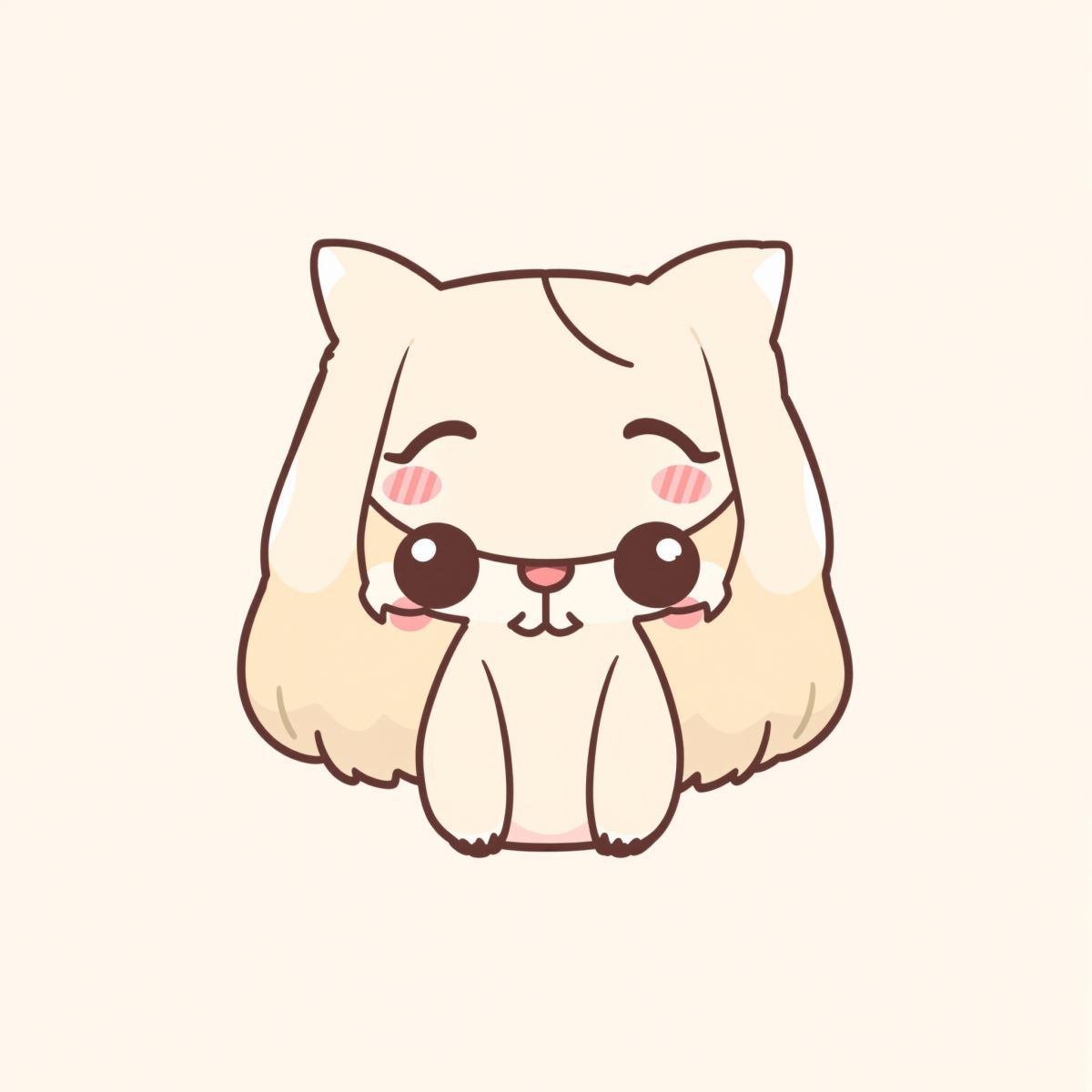 Cute avatar with soft glow aura and calm pastel identity tone