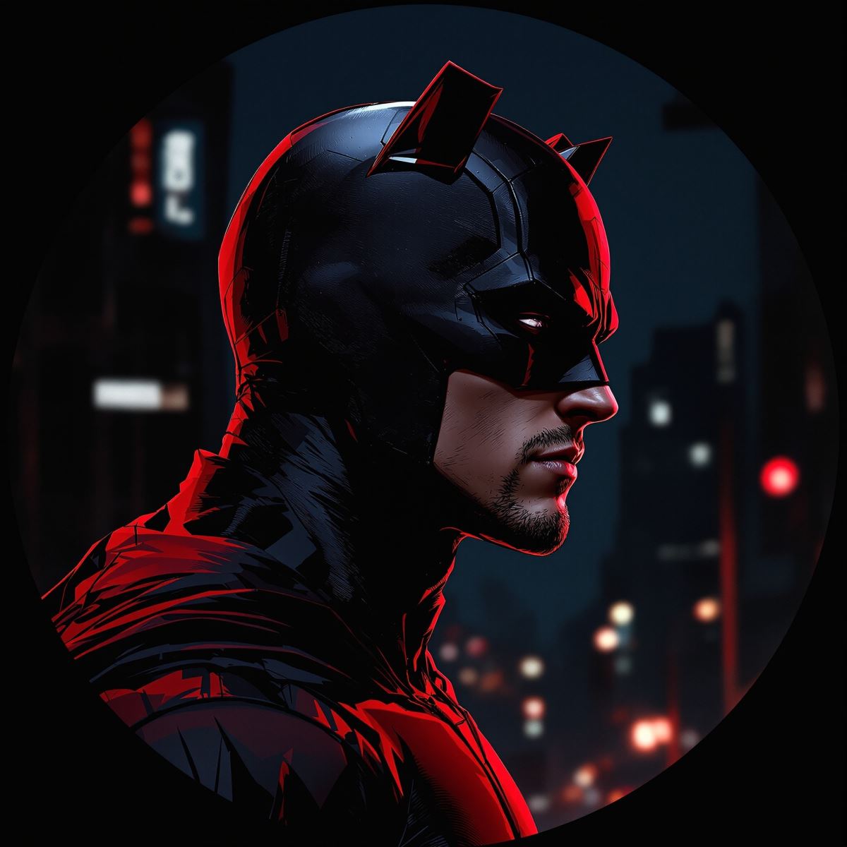 Daredevil PFP profile image shaped by controlled intensity and focused dark identity