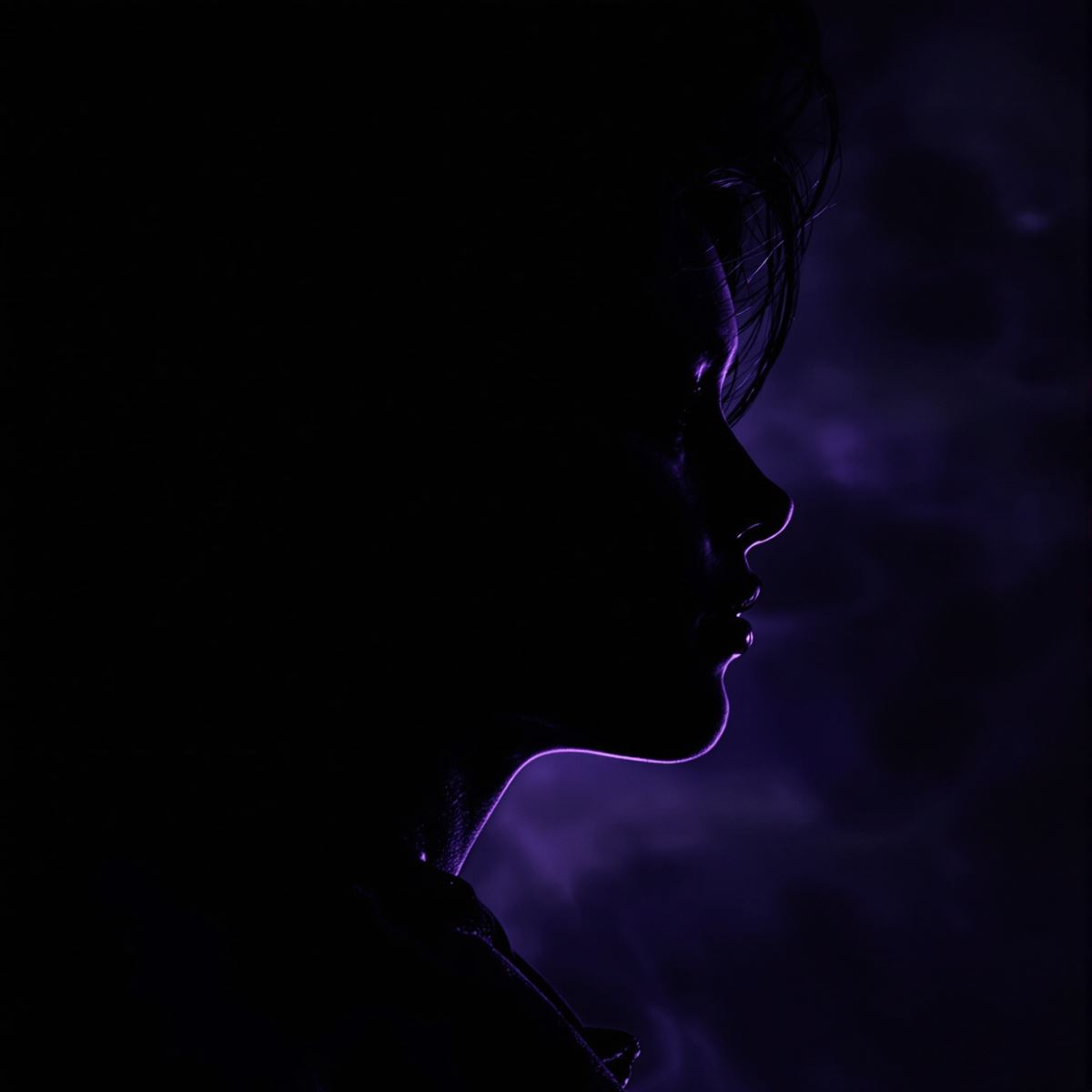 Dark profile picture avatar with unreadable identity and mysterious presence