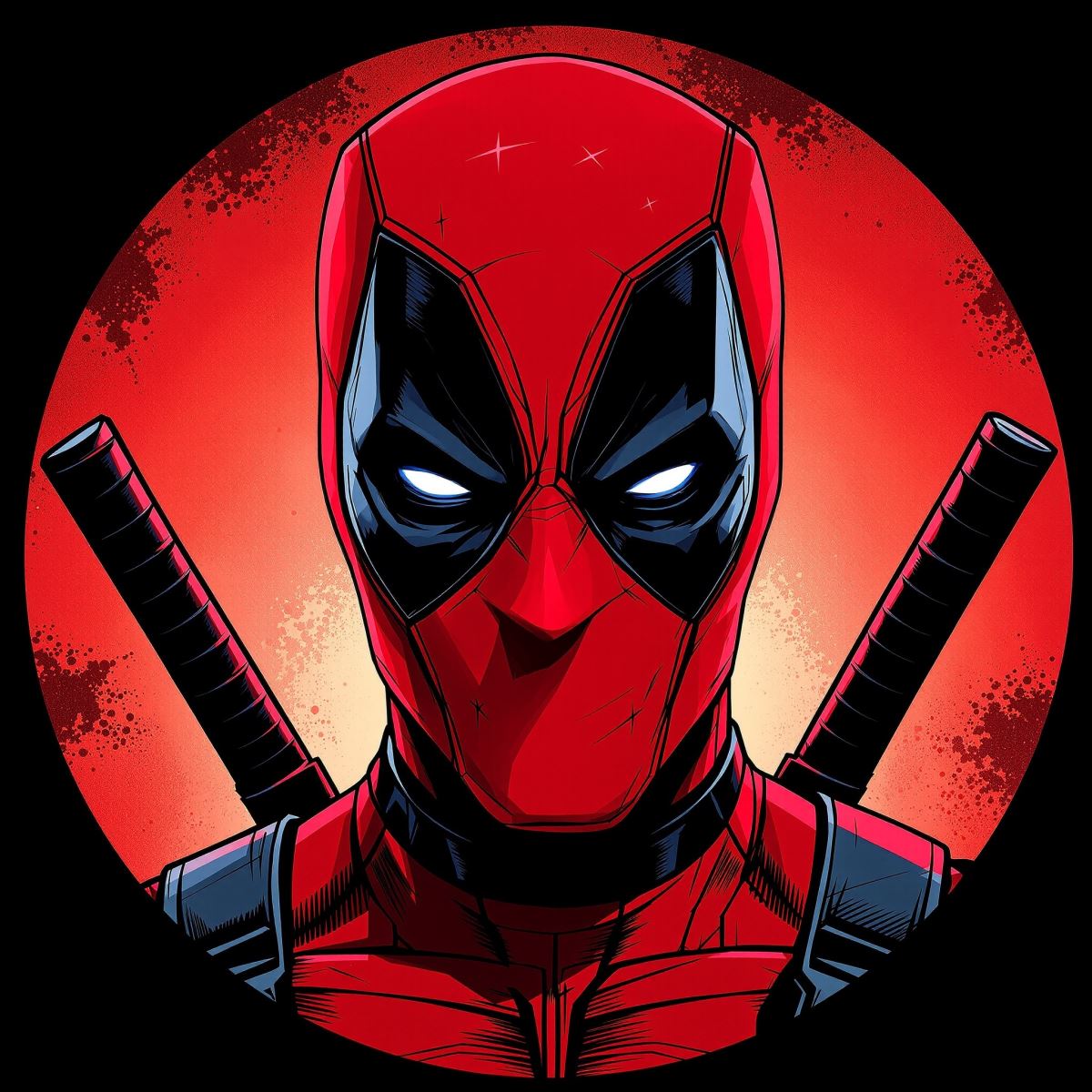Deadpool avatar engineered for profile recognition and clean visual clarity