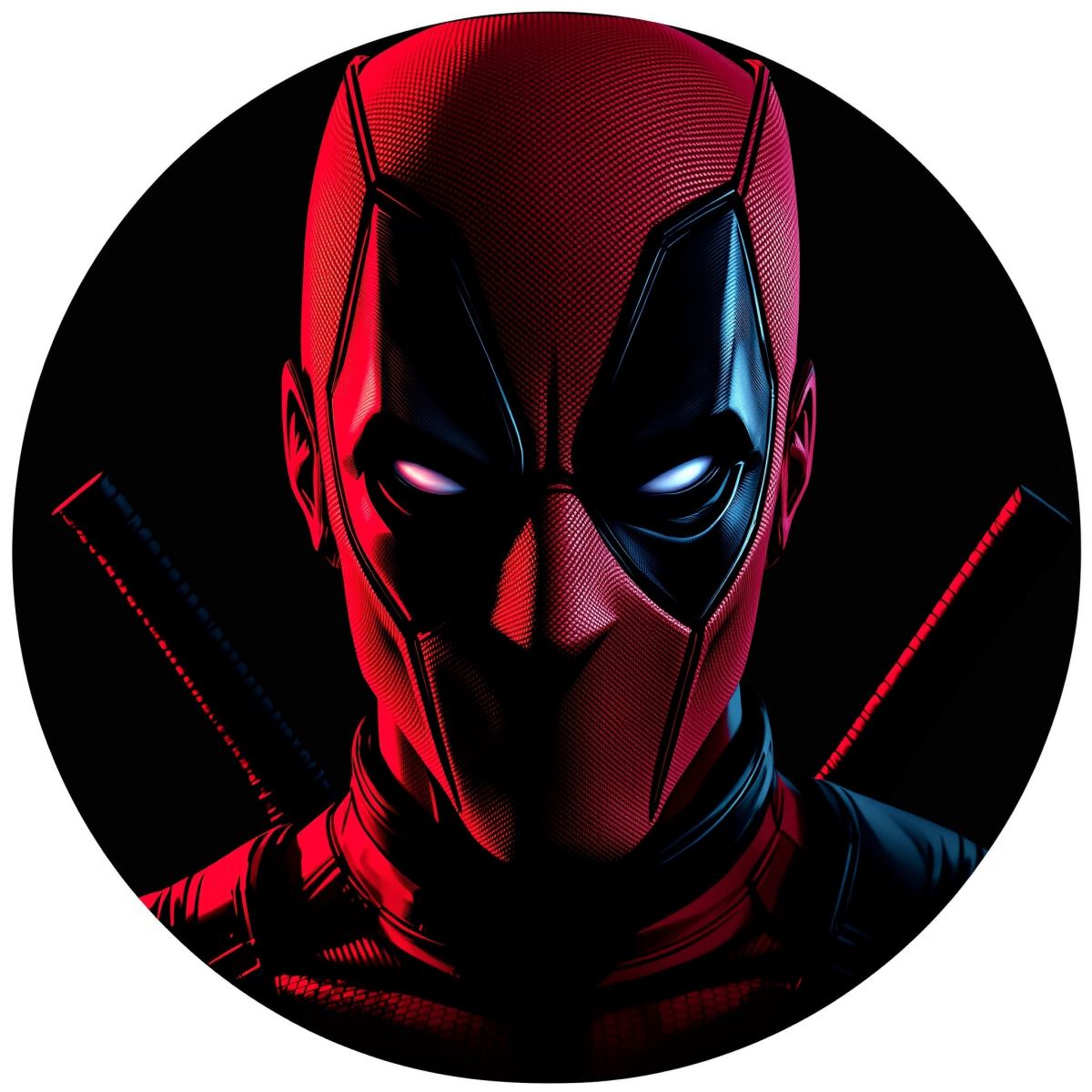 Deadpool PFP with chaotic identity and bold character presence