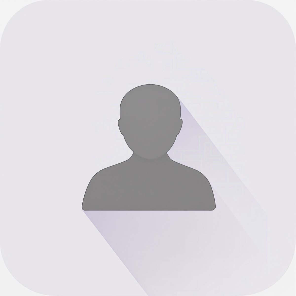 Soft neutral default avatar with calm focus and balanced digital profile identity