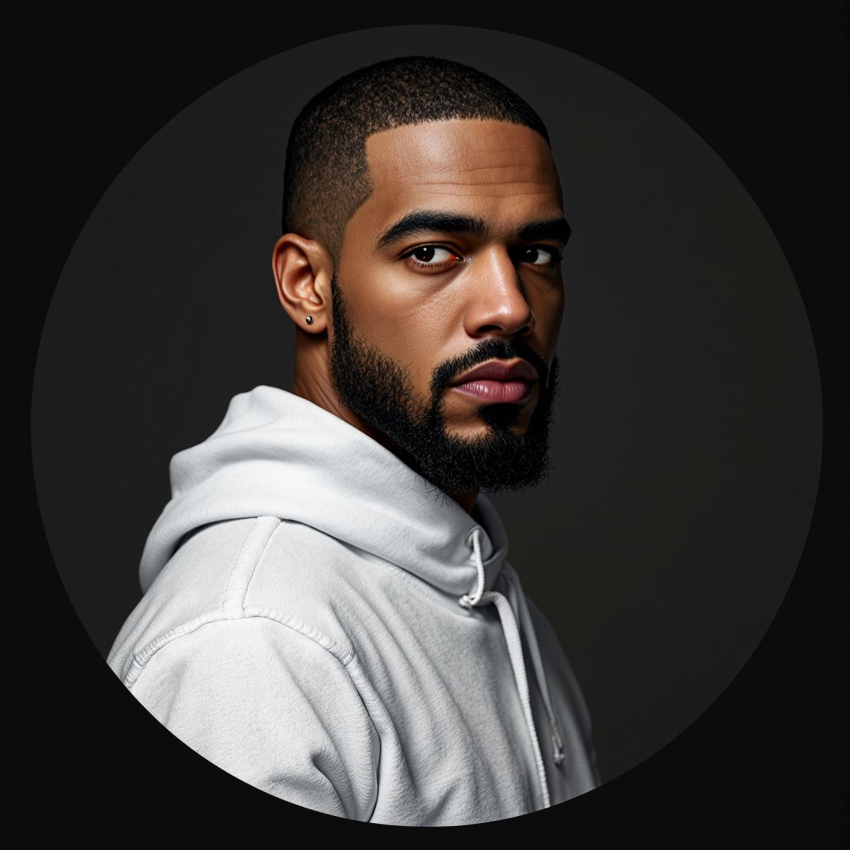 Drake profile picture style avatar with composed energy and focused identity signal