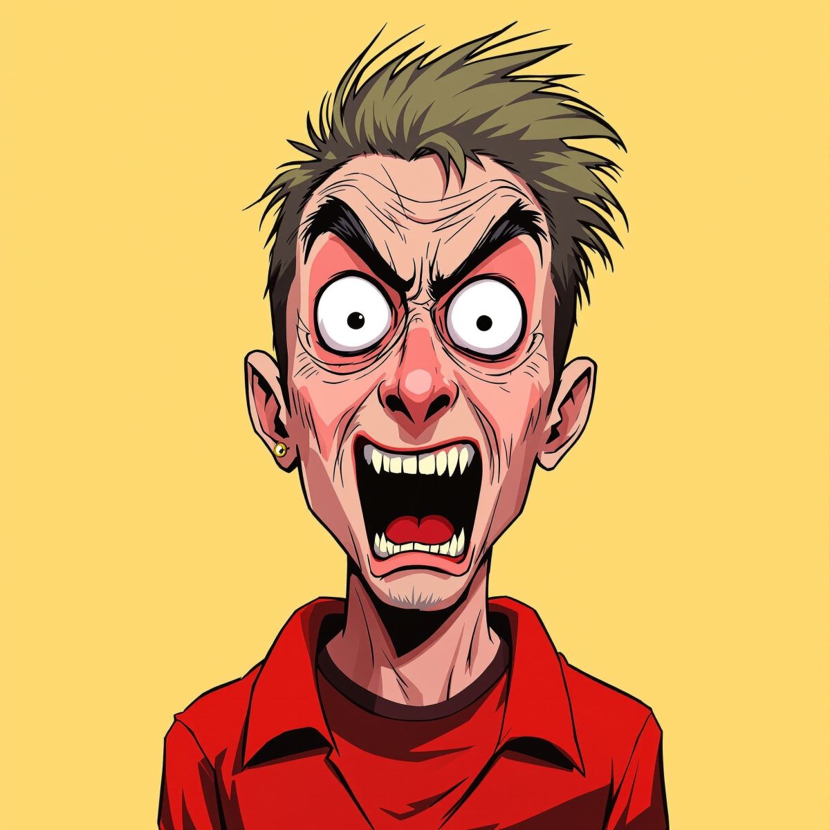 Funny PFP with emoji chaos and exaggerated playful avatar energy
