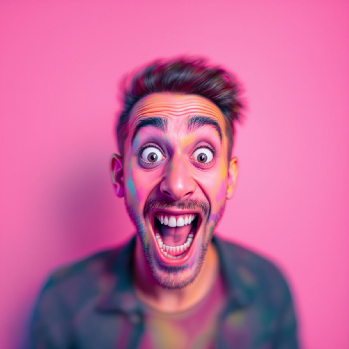 Funny profile picture with strange tone and chaotic visual humor