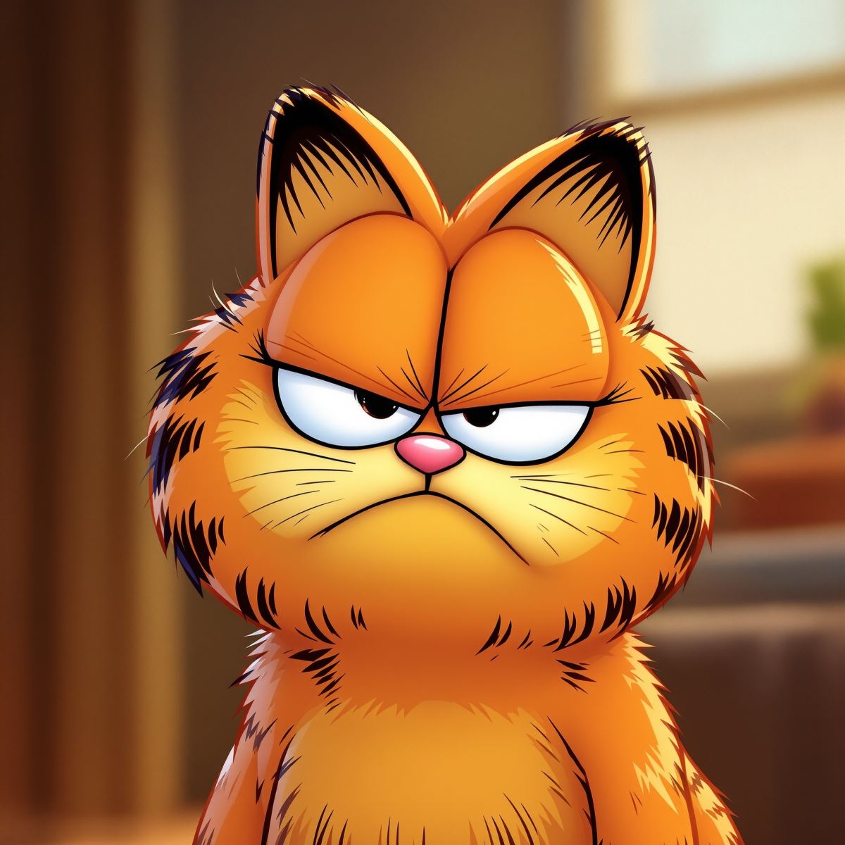 Garfield avatar with unimpressed expression and clean profile presence for PFP use