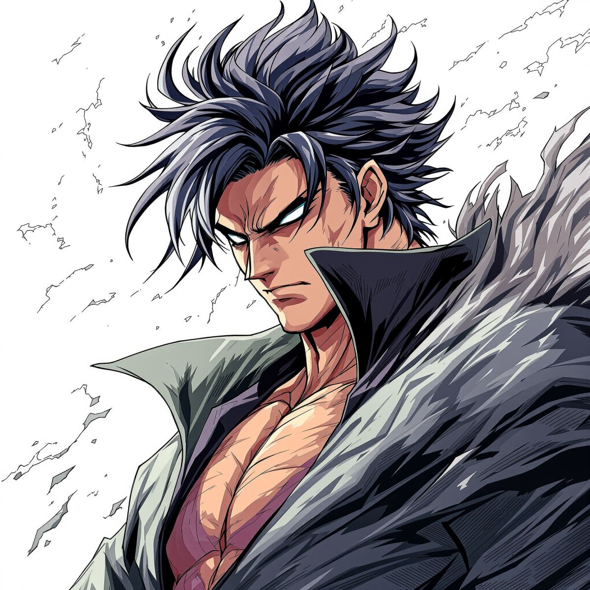 Mythic tempest Geto PFP with supernatural energy and controlled anime intensity