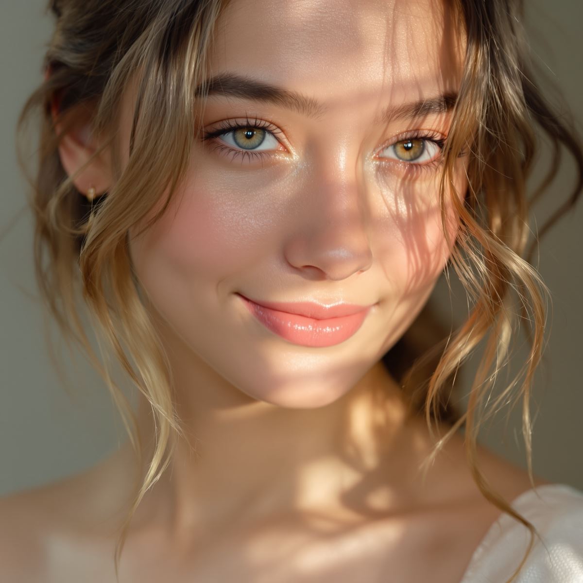 Soft girl PFP with warm aura, gentle expression, and calm profile picture energy