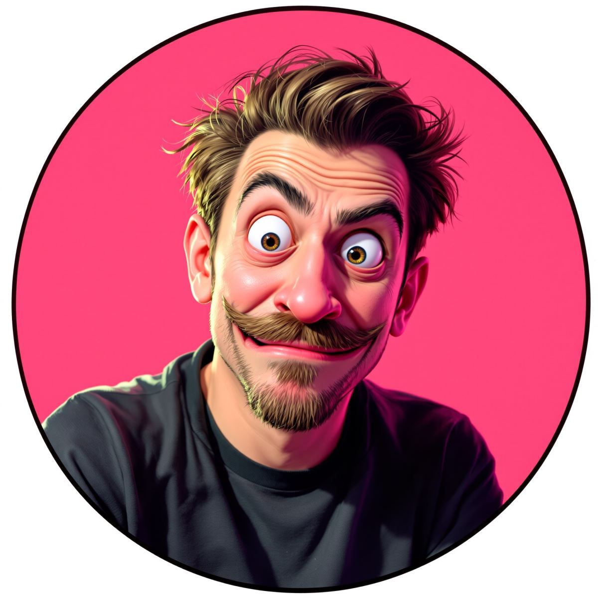 Goofy avatar designed for fun clarity and expressive internet presence