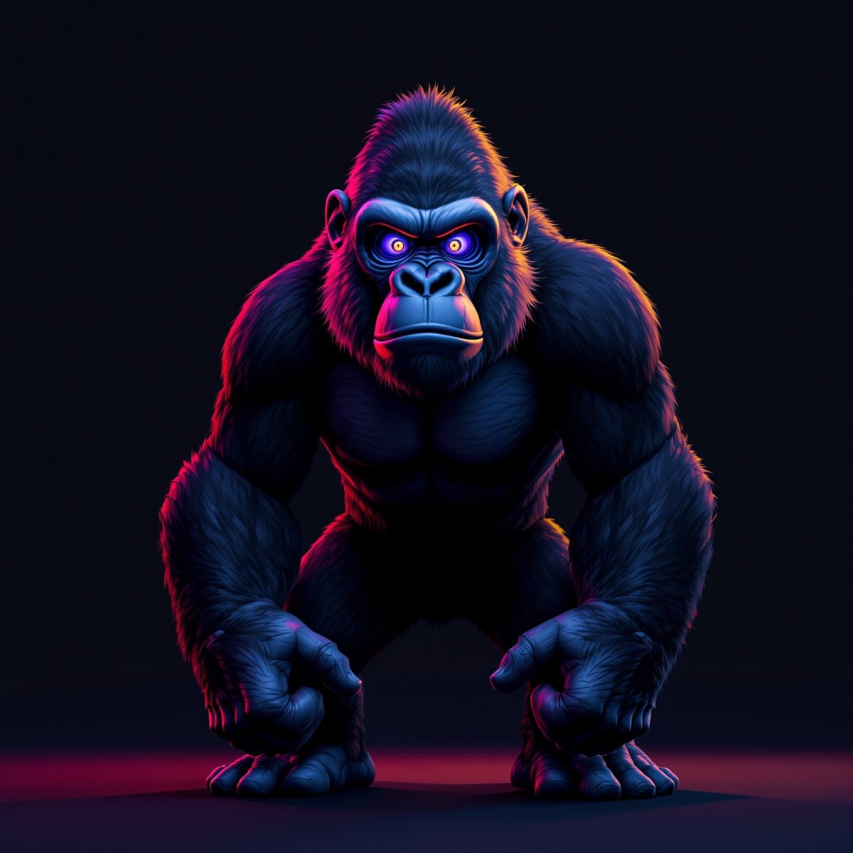 Gorilla Tag PFP with lunar force style and powerful controlled motion identity