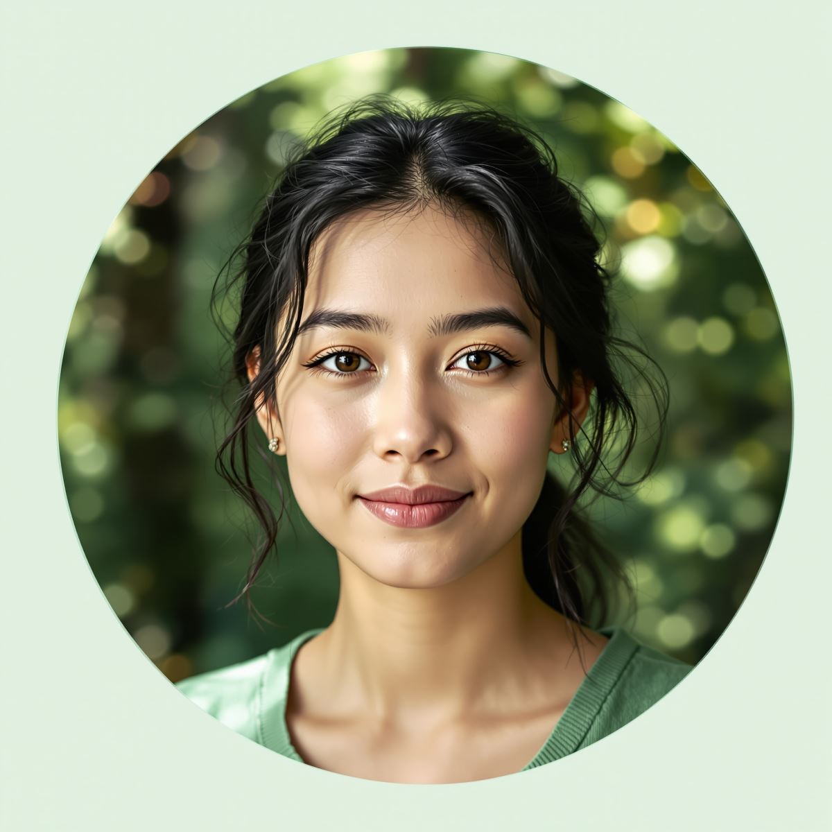 clean green avatar PFP optimized for clarity and strong digital presence
