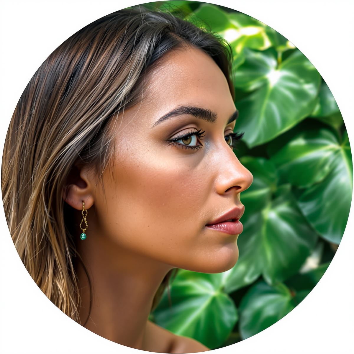fresh energy green PFP avatar with focused identity and calm visual tone