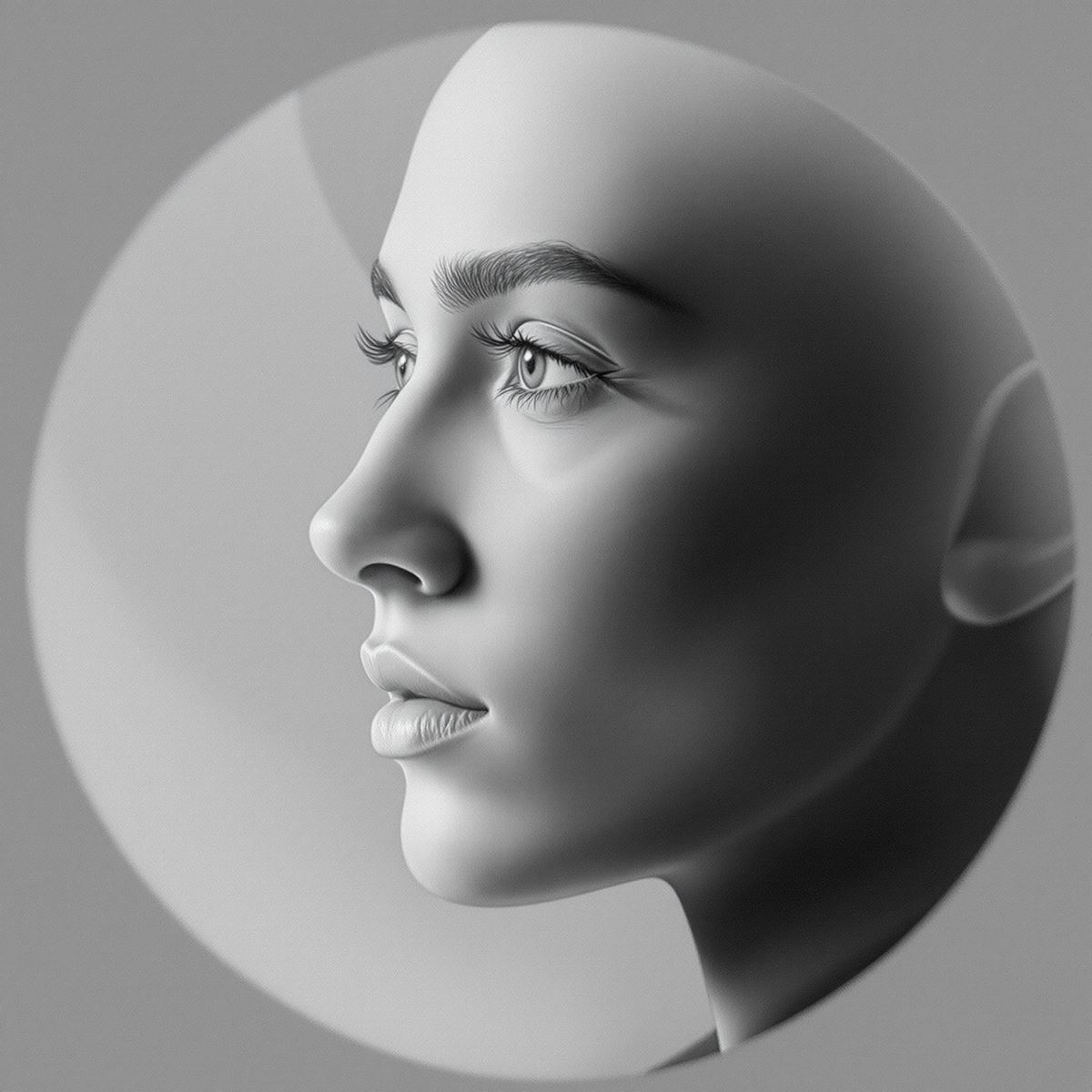 Grey PFP optimized for clarity and strong minimal presence
