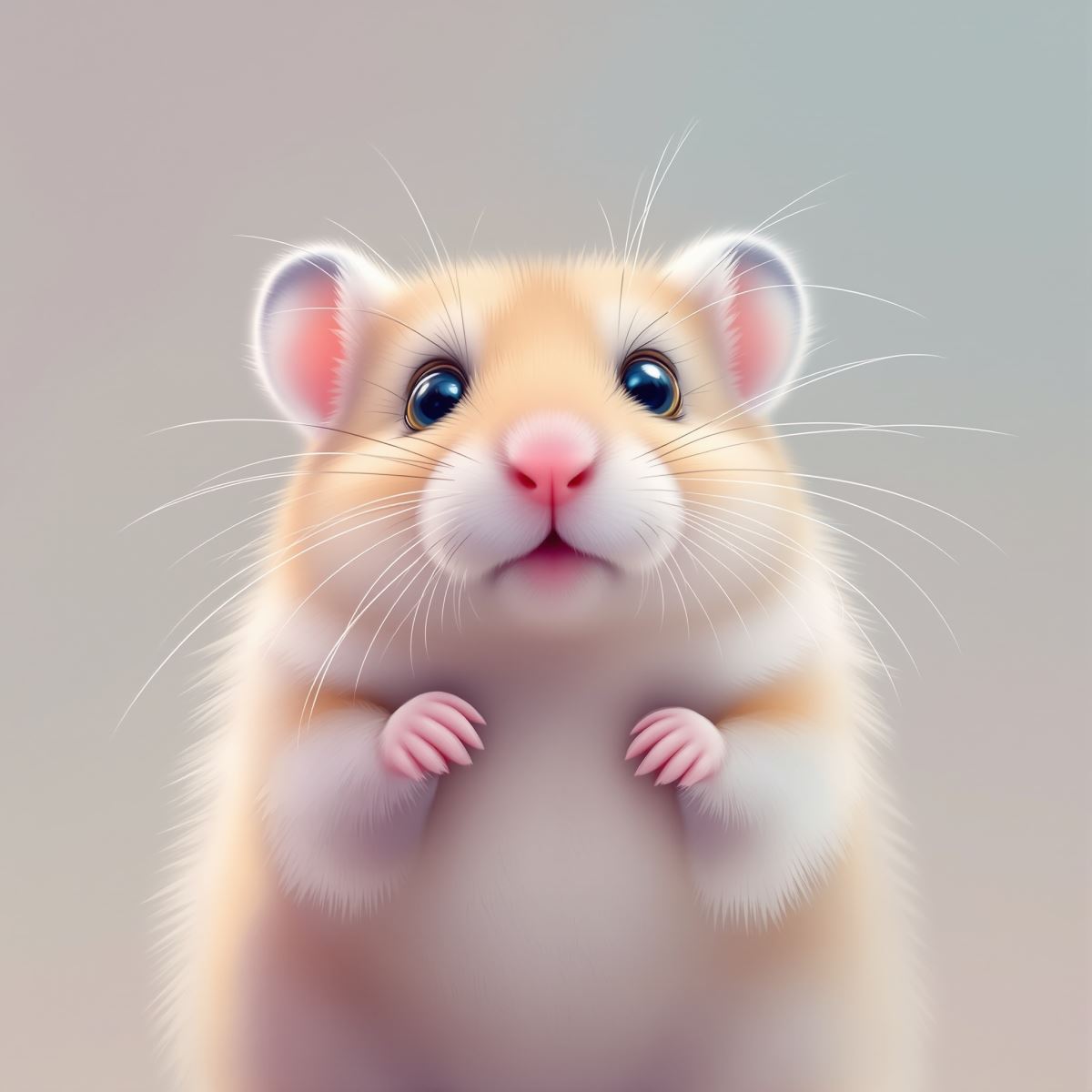 Hamster avatar profile picture with playful delight mood and light joyful energy