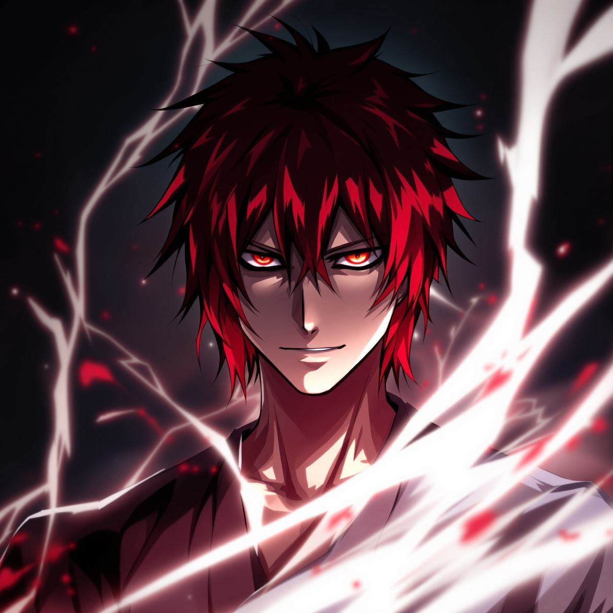 Ichigo PFP with dark aura and transformation-driven anime profile picture style