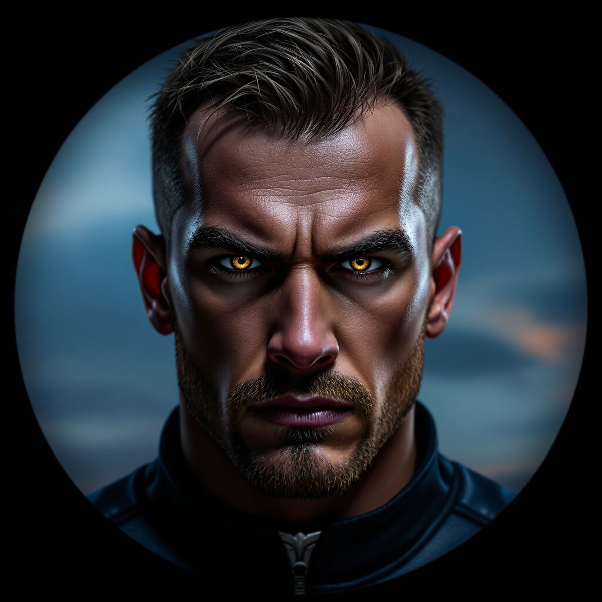 Cartoon PFP with Invincible strength identity and emotional hero tension