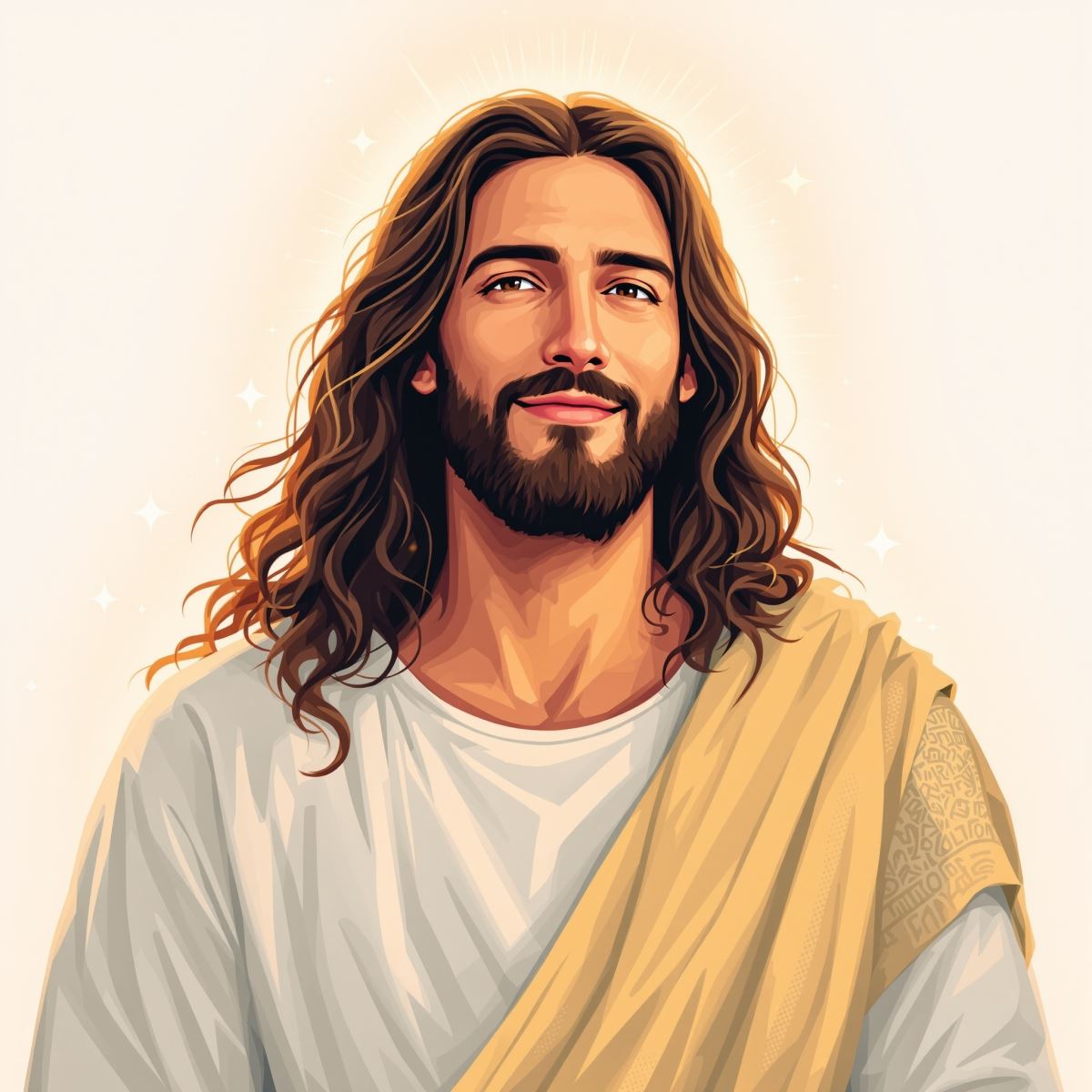 Jesus PFP with heavenly vision mood and devotional avatar presence