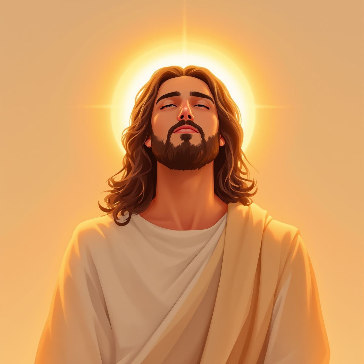 light-filled Jesus avatar PFP with radiant sacred form and gentle faith energy