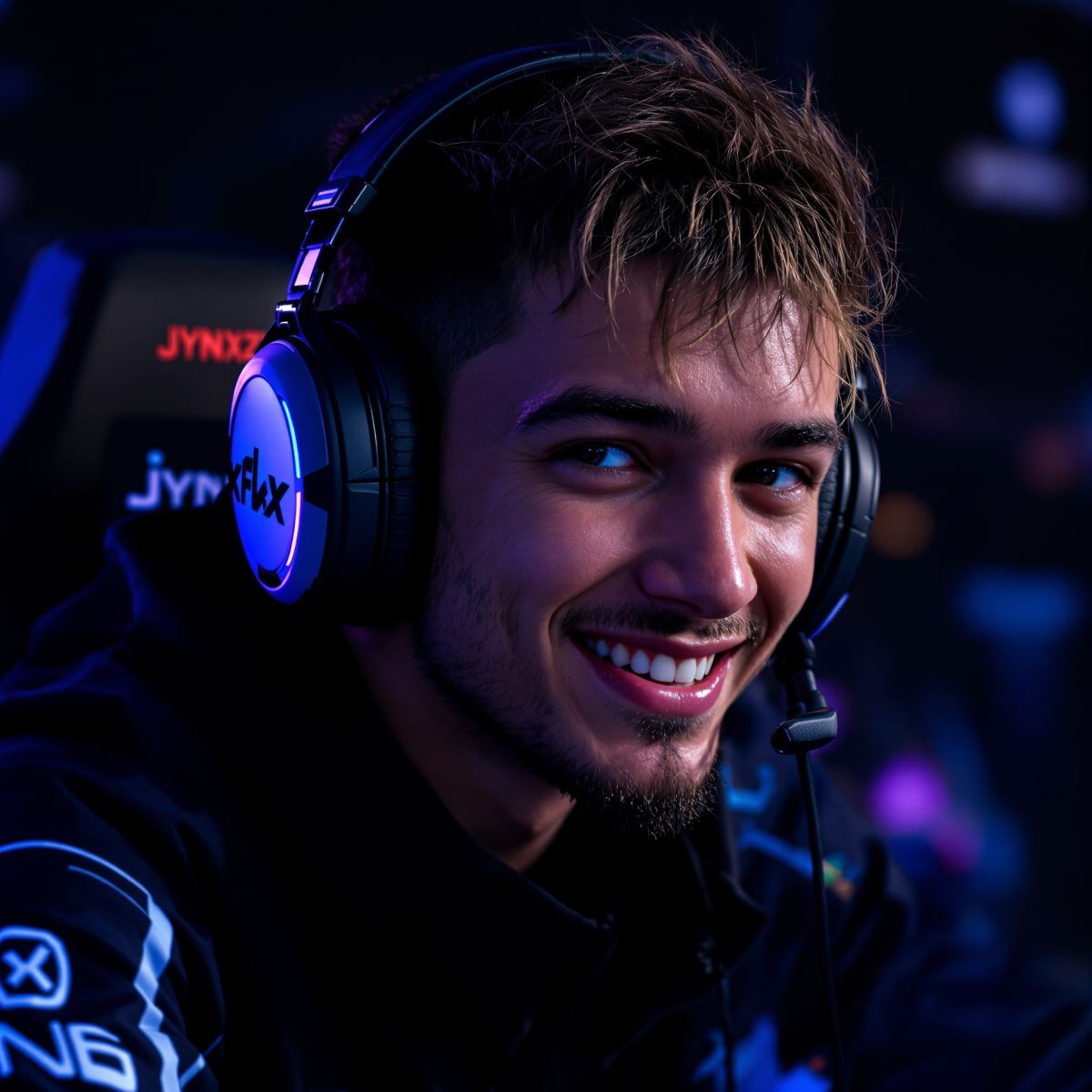 Jynxzi PFP avatar with rage reaction and intense competitive energy