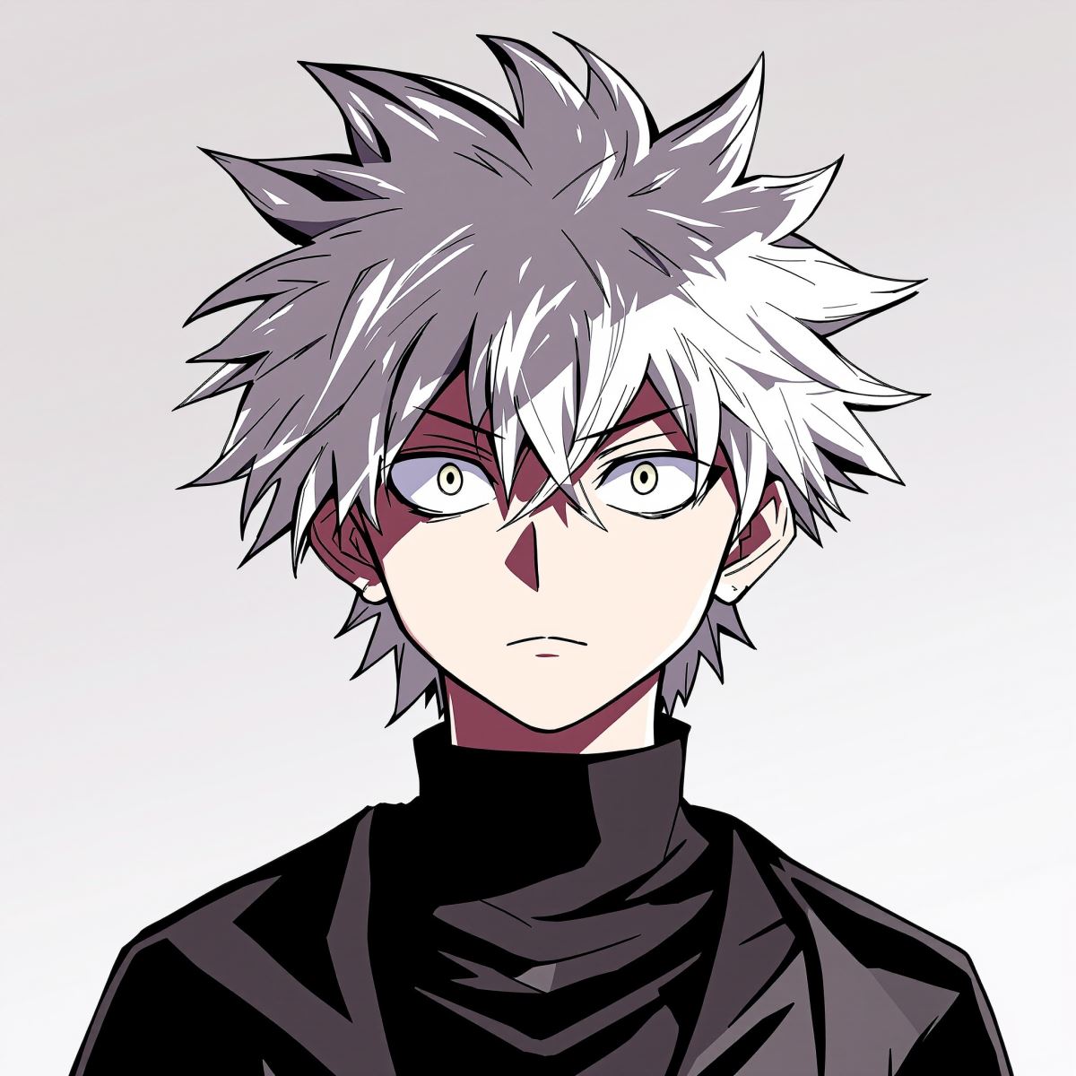 Killua avatar with electric breeze presence and calm flowing identity