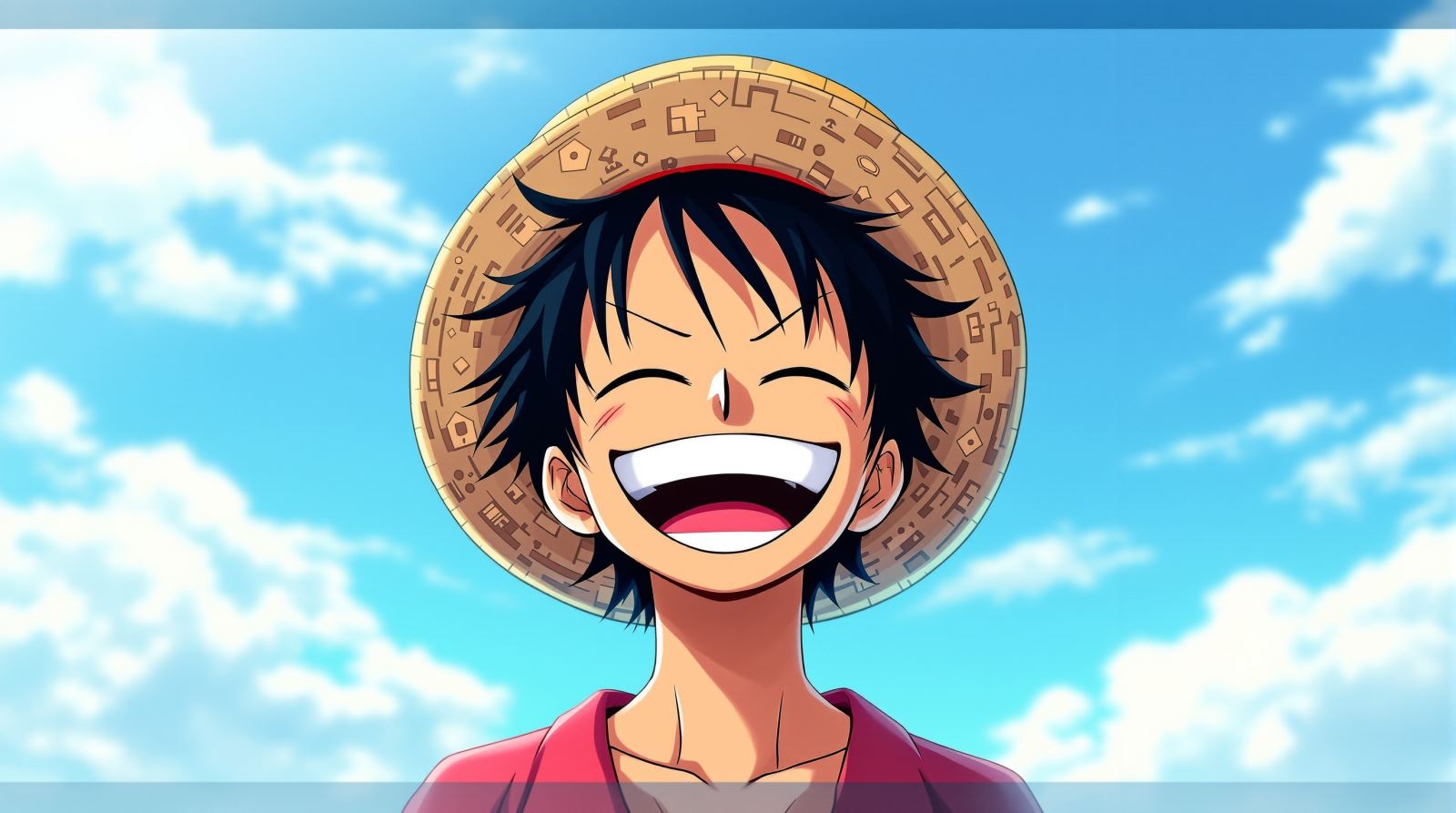 Joyful Luffy PFP with bright anime expression and energetic profile picture identity