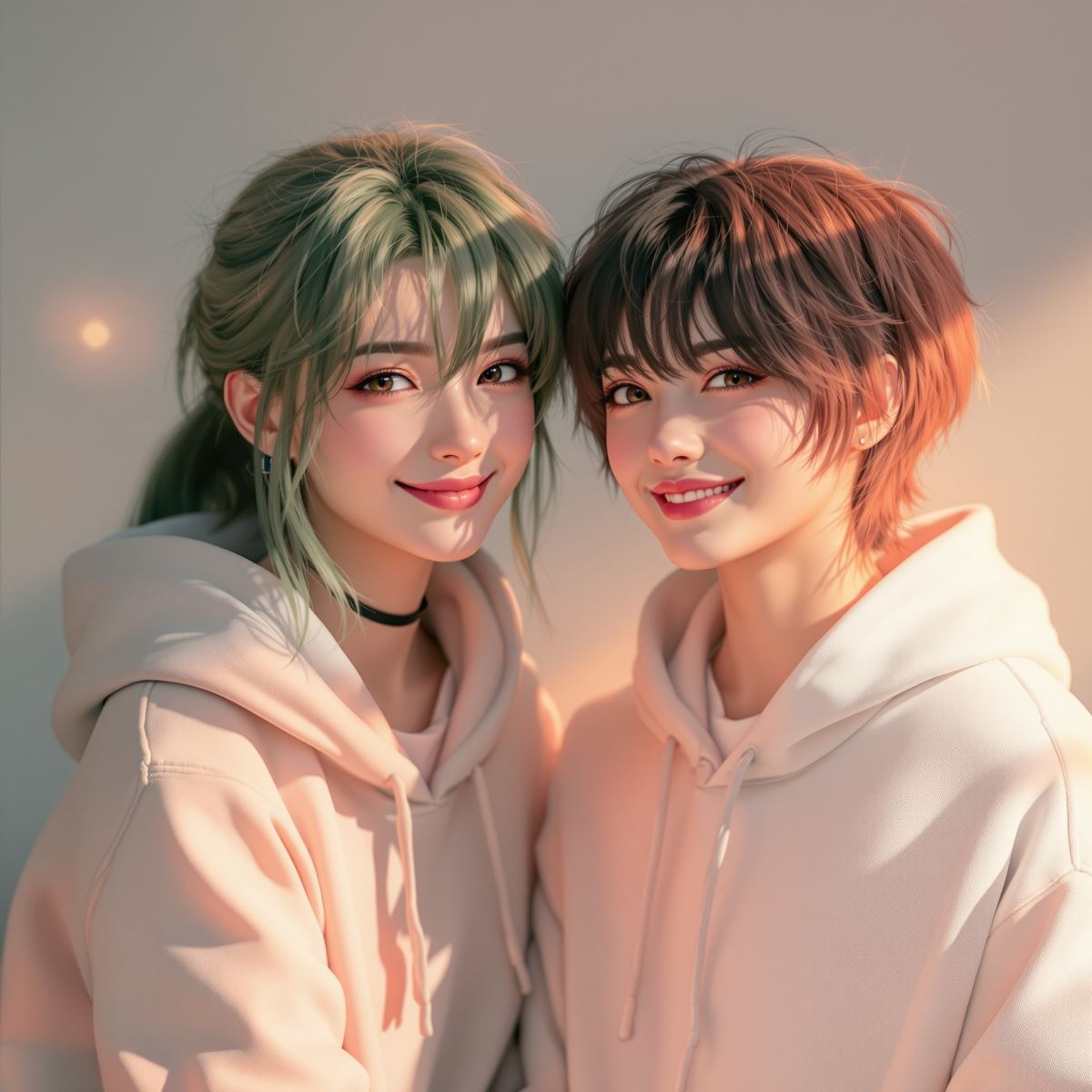 Pair connection matching PFP with emotional link and balanced profile picture composition