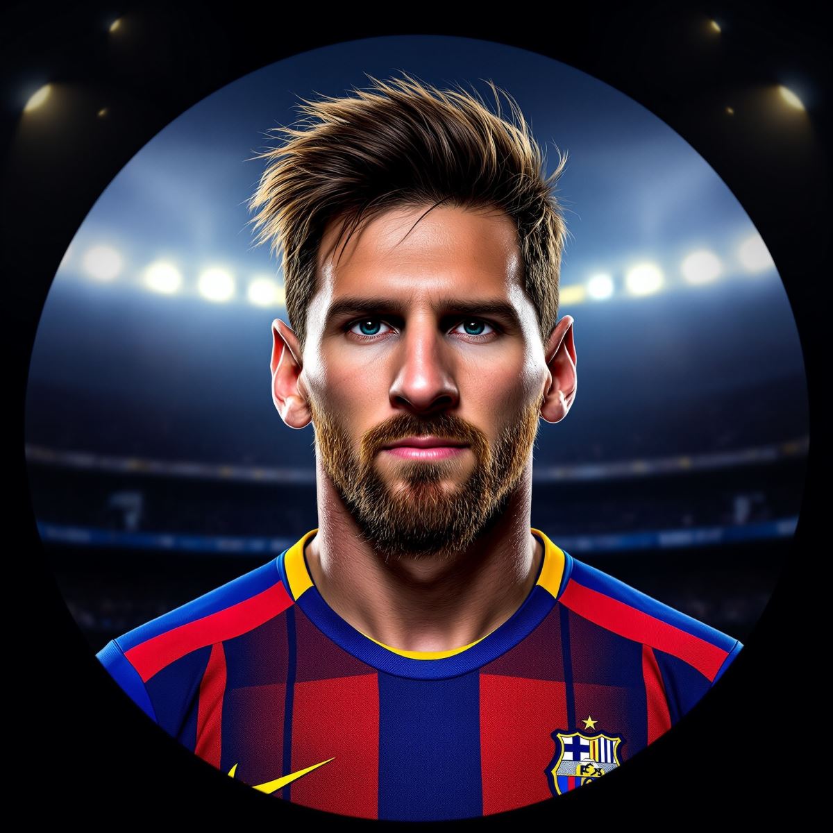 Messi avatar designed for winning identity and confident digital presence