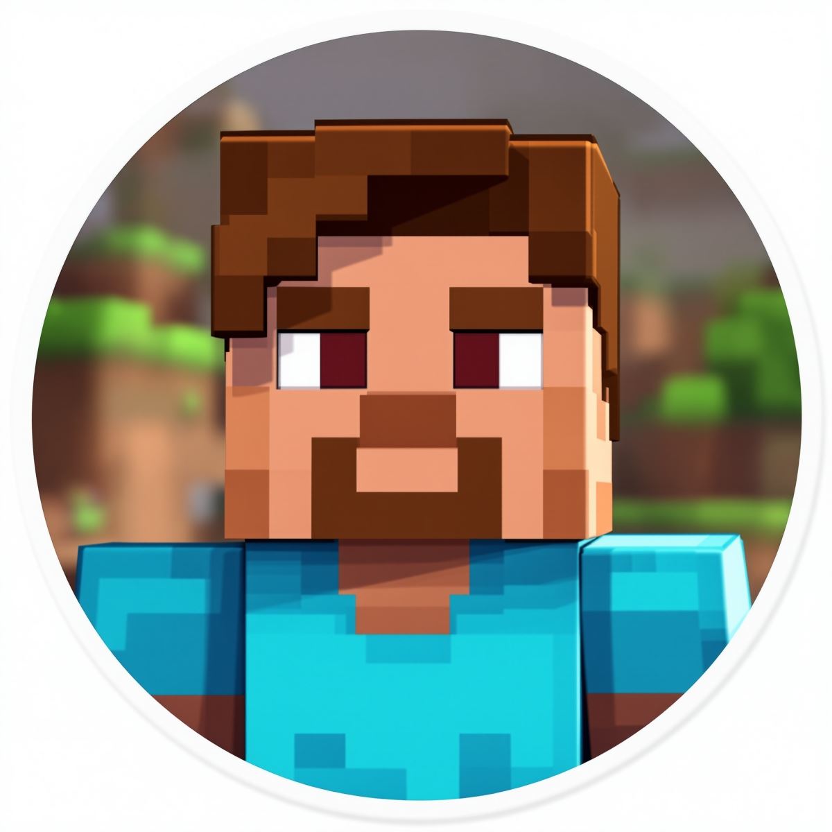Minecraft avatar with block-style simplicity and memorable identity for PFP use
