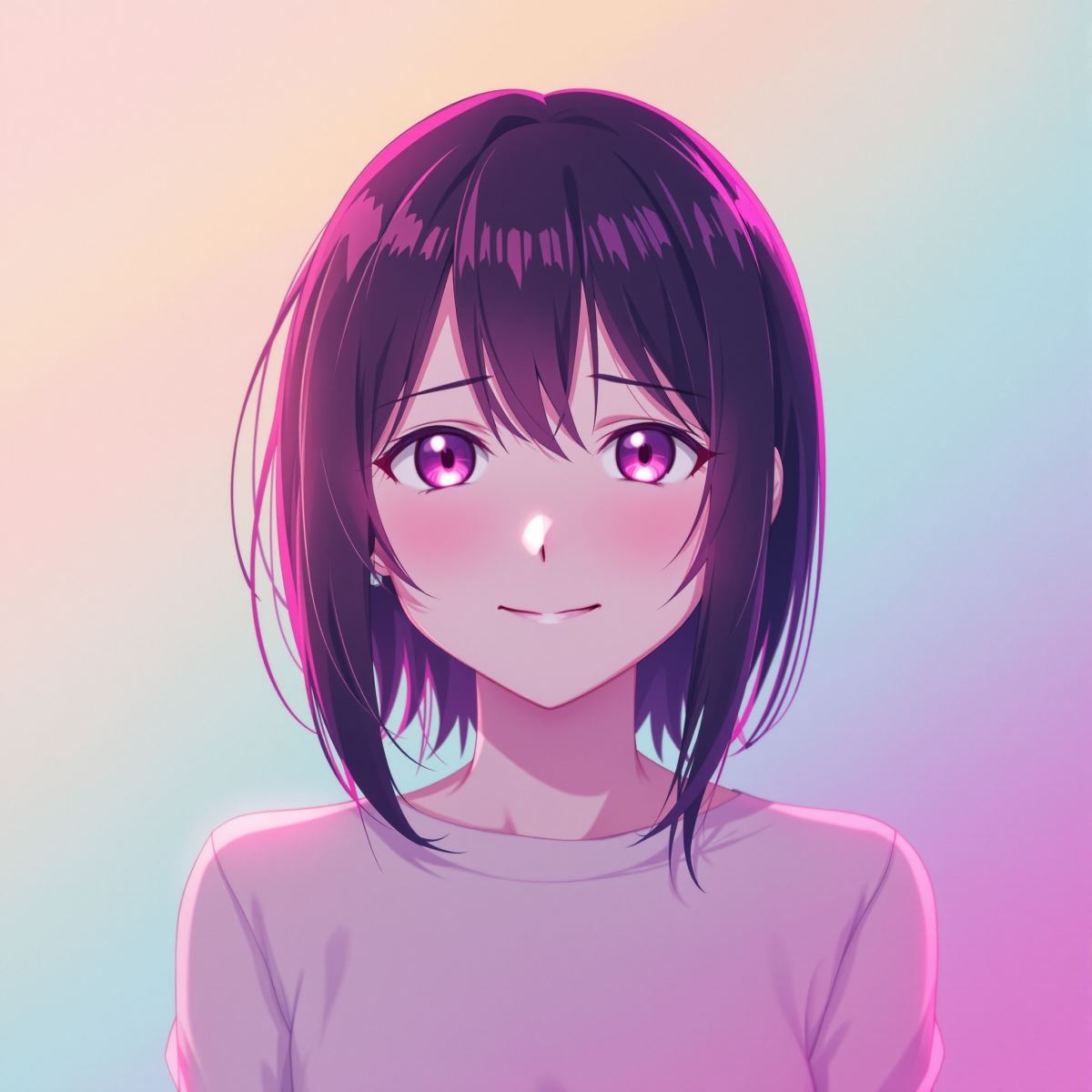 Momo Ayase anime avatar with soft dream cut expression and emotional tone