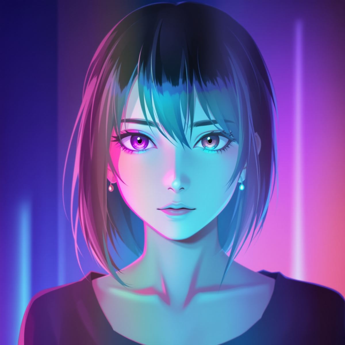 Momo Ayase PFP with electric pulse energy and dynamic anime expression