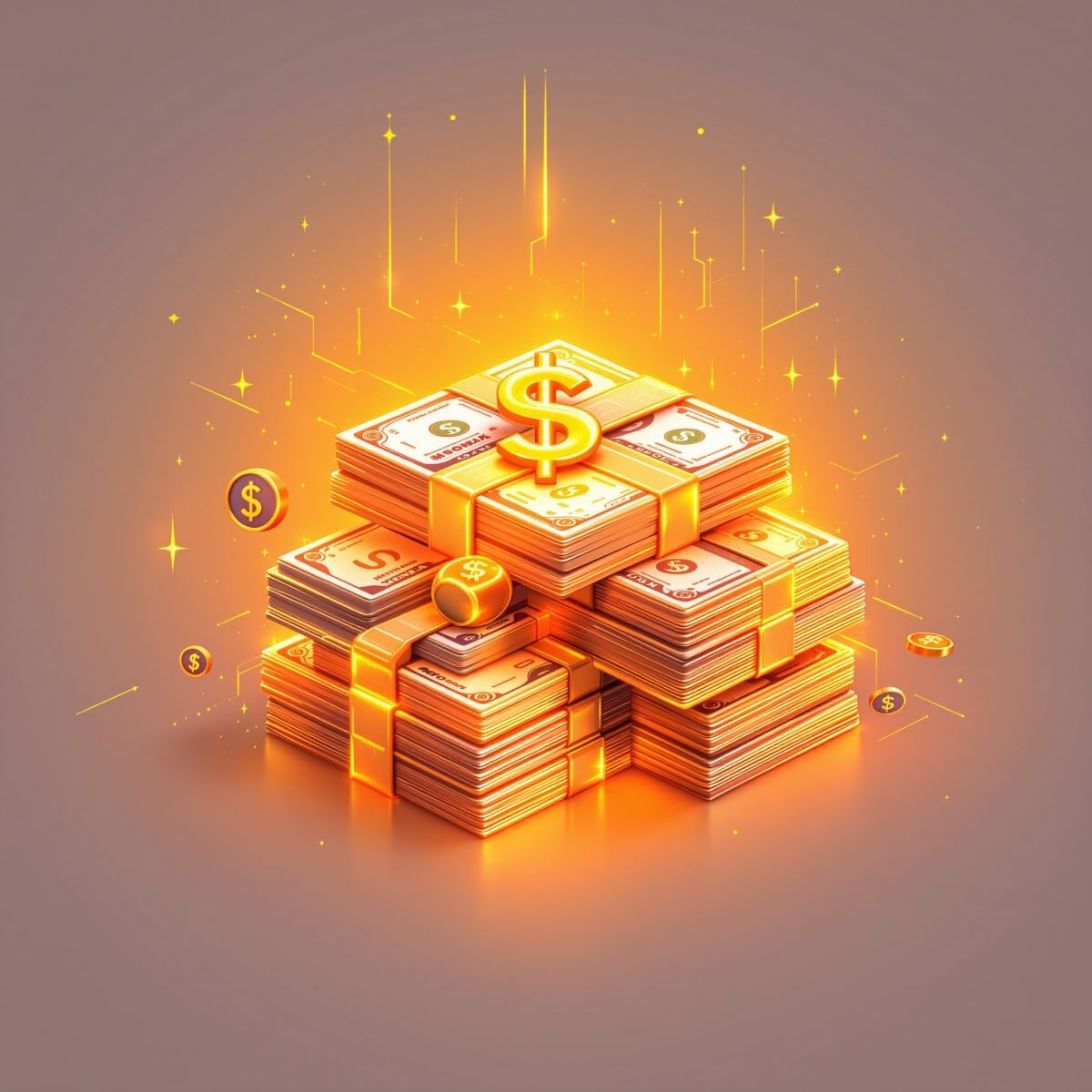 Money profile picture with dollar blend style and layered wealth aesthetic